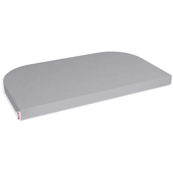 babybay ® Jersey fitted sheet Deluxe odpowiedni do modelu extension side Original , Maxi, Midi i Boxspring, szary
