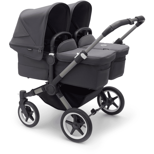 bugaboo Poussette double côte à côte Donkey 5 Twin complète Graphite/Stormy  Blue