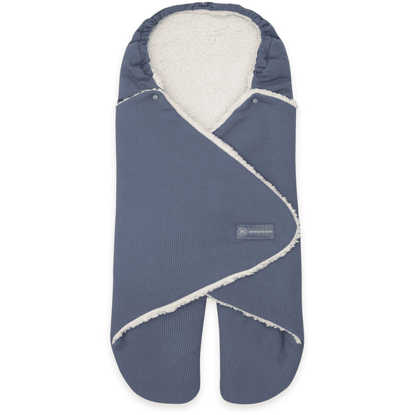 Essential emma &amp; noah avvolgono la coperta con i piedi Blue