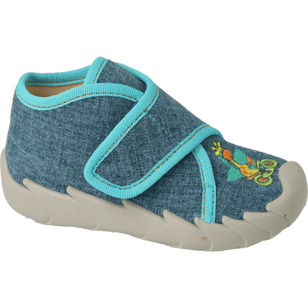 Elefanten Hausschuh Skipp navy/turquoise