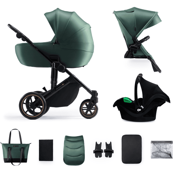 Kinderkraft Kinderwagen Prime2 3in1 Mink Pro Dark Green