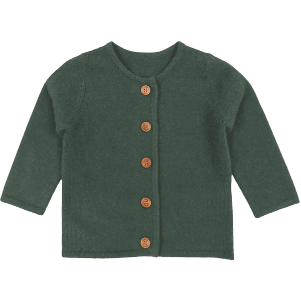 LITTLE Gilet enfant cachemire vert 