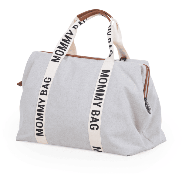 Sac à langer Mommy bag large canvas CHILDHOME - blanc cassé