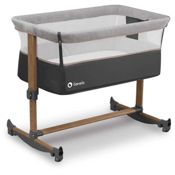 lionelo Beistellbett Leonie grey stone