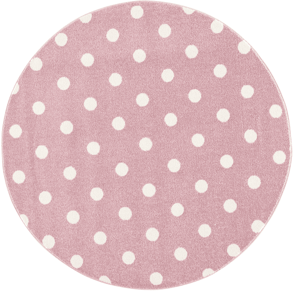 Alfombra infantil LIVONE A los niños les encantan las alfombras CIRCLE rosa/blanco 160 cm redondas 