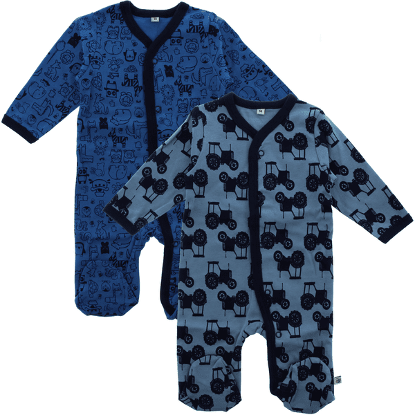 Pippi Pyjama jaloilla 2-pack sininen