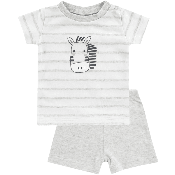 JACKY T-shirt et short enfant zèbre mélange gris