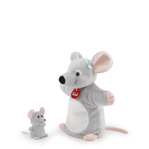 Trudi Puppets Handpuppe Maus mit Babymaus (Größe S)