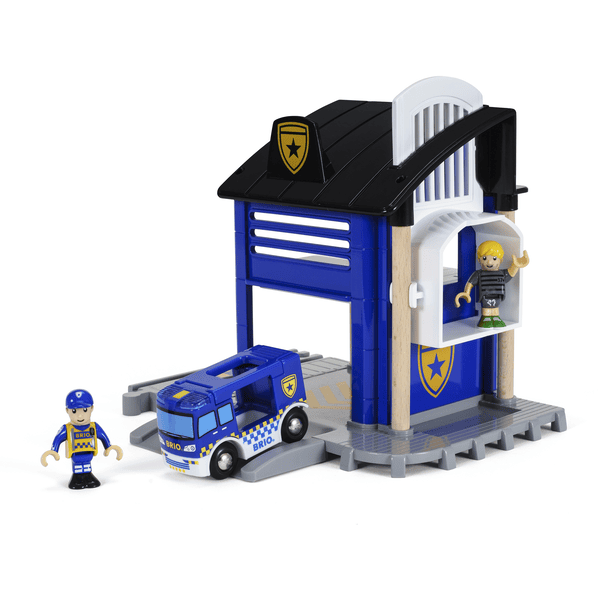 BRIO® WORLD Polizeistation mit Einsatzfahrzeug 33813