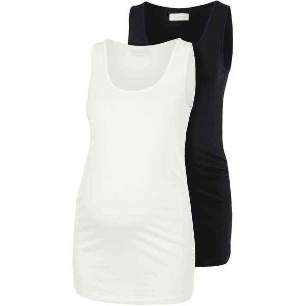 mama;licious Top de maternidad MLLEA 2 paquetes black /nieve white 