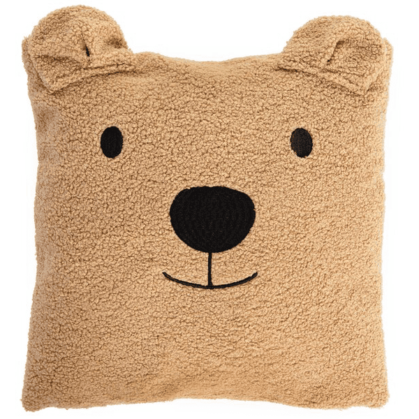 CHILDHOME Teddy Kissen 40 x 40 cm braun