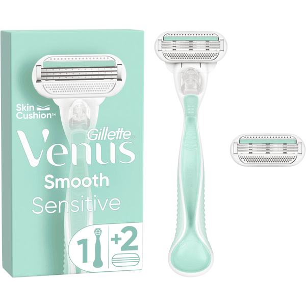 Sensitive Gillette® Venus -partahöylä Smooth, jossa on 2 terää