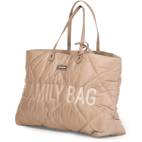 CHILDHOME Borsa fasciatoio Family Bag trapuntata, beige 