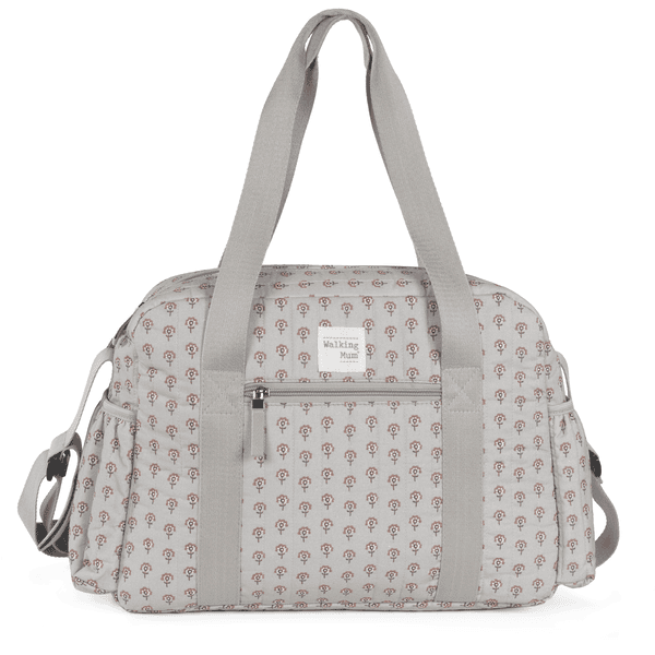 Walking Mum Bolsa para pañales Indian Lotus gris 