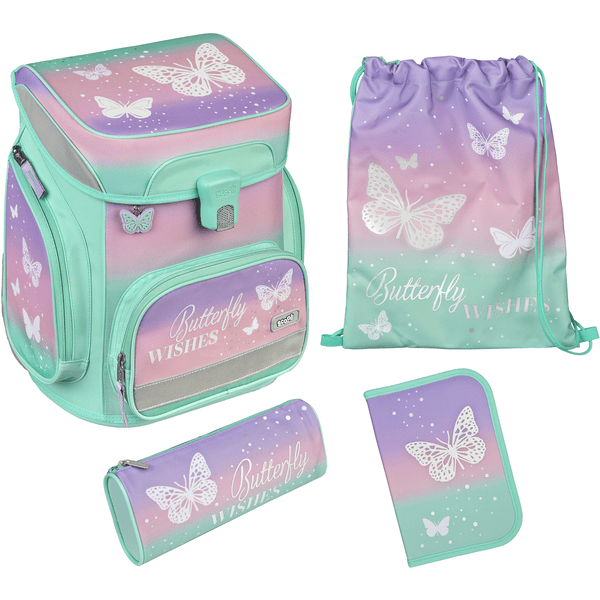 Scooli EasyFit skoletaskesæt Butterfly Wishes