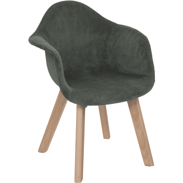 atmosphera for kids Fauteuil enfant Lena velours c tel vert kaki