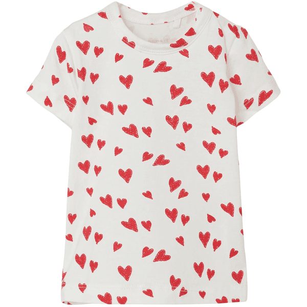 name it T-shirt Nbfjoy White Alyssum Heart 