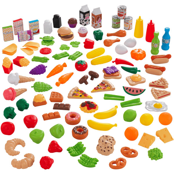 Giocattoli per bambini in tema di cibo. Un Croissant su sfondo isolato. Il cibo  e il concetto di giocattolo. Oggetto in materiale plastico Foto stock -  Alamy