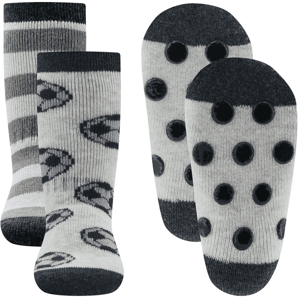 Ewers Stoppersocken 2er-Pack Fußball grau