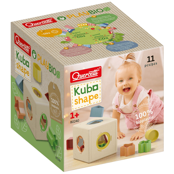 Quercetti Jeu d'encastrement PlayBio en bioplastique : Kubo