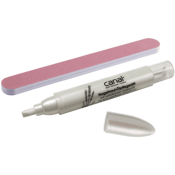 canal® Set per la cura delle unghie con lima lucidante e olio in stick, rosa