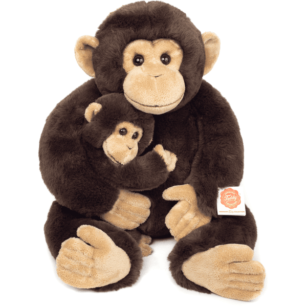 Teddy HERMANN ® Scimpanzé con bambino 40 cm