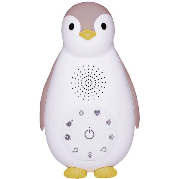 ZAZU ZOE -De pinguïn Bluetooth Music Box met Night Light lichtroze