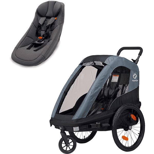 hamax Kinderfahrradanhänger Avenida ONE blue inkl. Babysitz für Outback/Avenida und Traveller