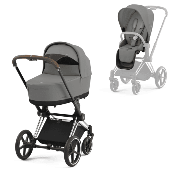 cybex PLATINUM Kombikinderwagen New Priam Chrome Brown Mirage Grey