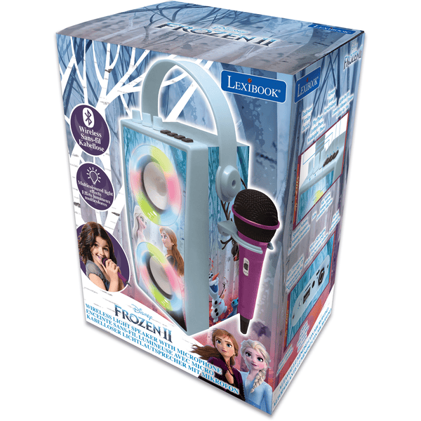 LEXIBOOK Altoparlante Bluetooth® portatile Disney Ice Queen con microfono e  straordinari effetti luminosi 