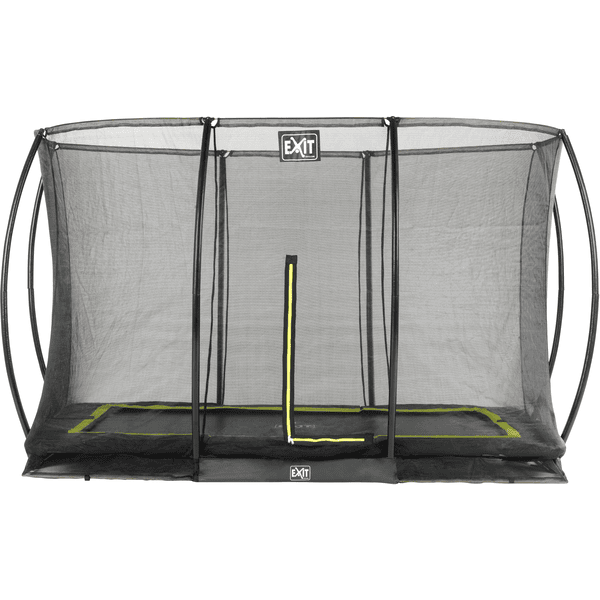 EXIT Bodentrampolin Silhouette Rechteckig 244x366 cm mit Sicherheitsnetz - schwarz
