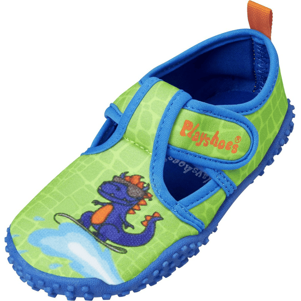 Playshoes Aqua-Schuh Dino blau-grün