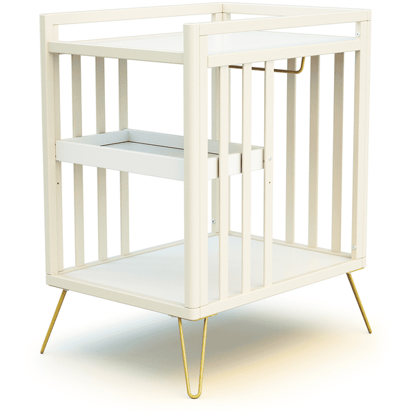 JURABABY Table à langer multifonctionnelle Only bois blanc perle jaune