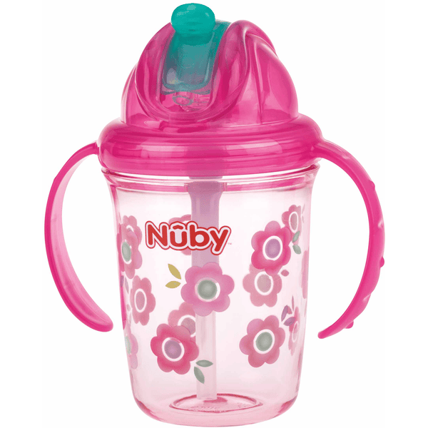 Nûby 360° Trinklhalmtasse aus Tritan 240 ml in pink