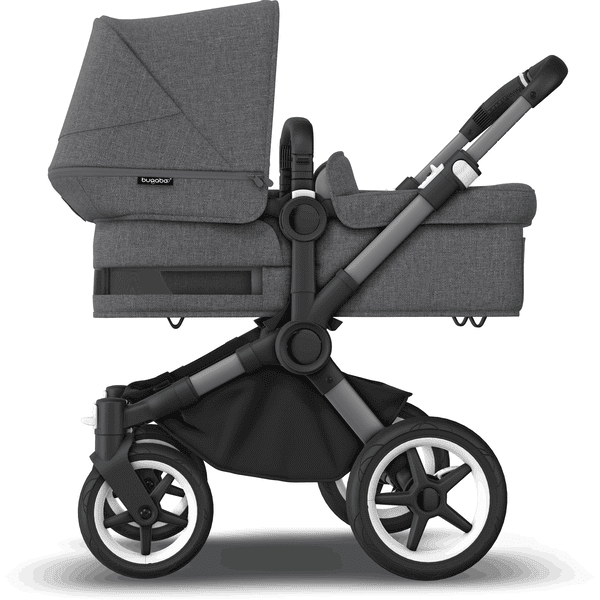 Poussette naissance 2e âge fox 3 châssis graphite bleu Bugaboo