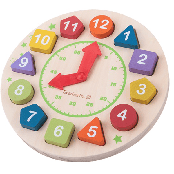 EverEarth® Horloge éducative, bois