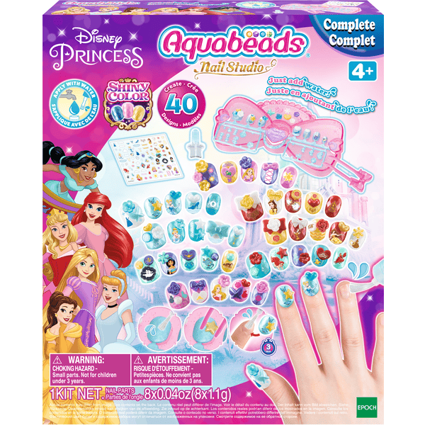 Le coffret de manucure Princesses Disney Aquabeads en multicolore