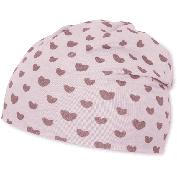 Sterntaler Slouch-Beanie Herzen rosa 