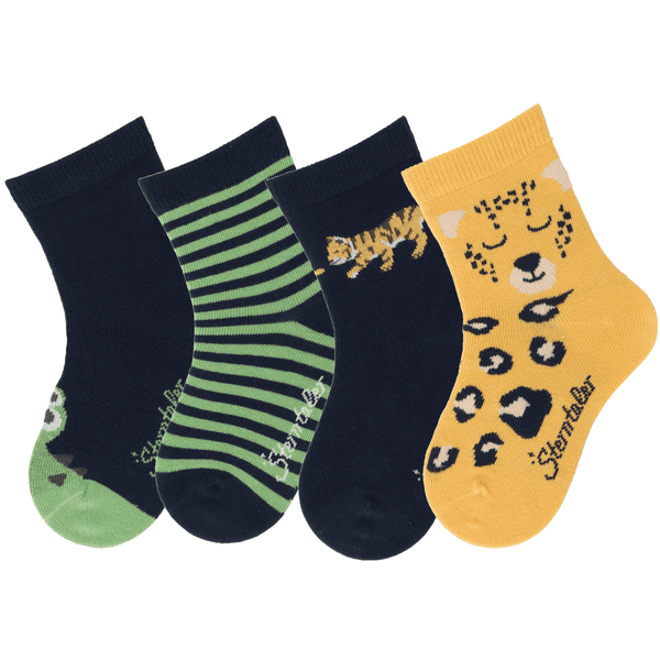 Sterntaler Lot de 4 chaussettes Crocodile marine 