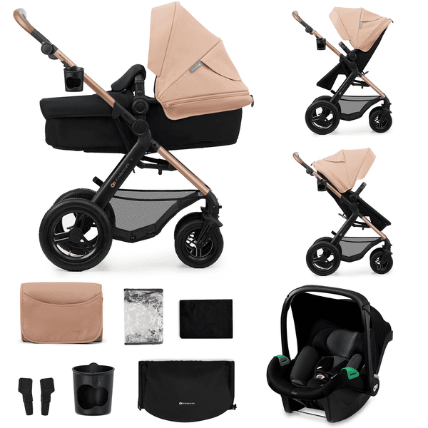 Kinderkraft Kombikinderwagen 3 in 1 MOOV 2 Air Sand Beige