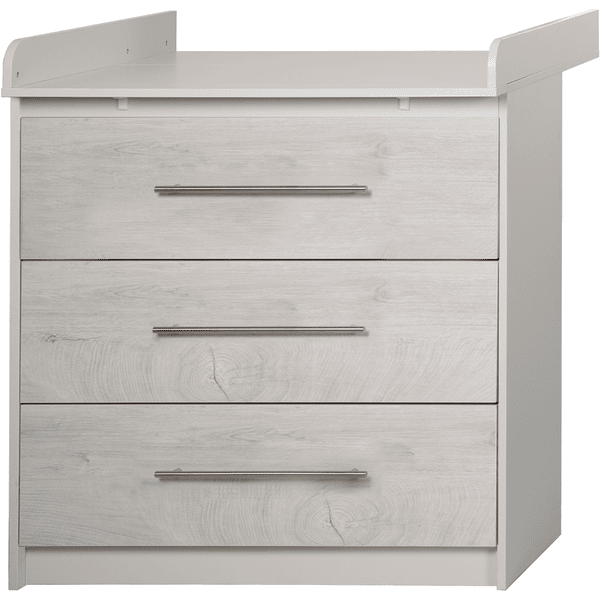 ROBA Commode à langer Maren avec Plan à Langer Amovible - 3 Tiroirs -  Hauteur 90,5 cm