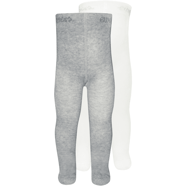 Ewers Babystrumpfhose 2er Pack Uni latte/grau