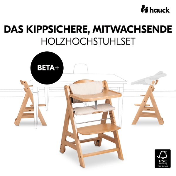 Hauck - Alpha Plus Natur - Newborn Set - Hochstuhl +