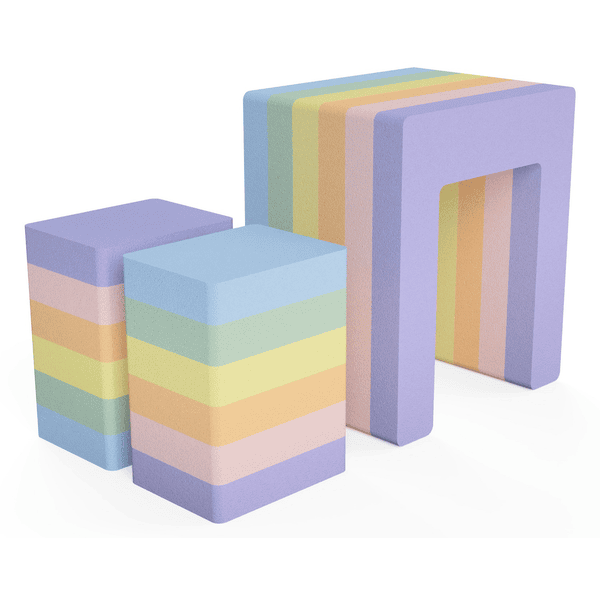 bObles ® Colección Rainbow Arco iris cuadrado, pastel