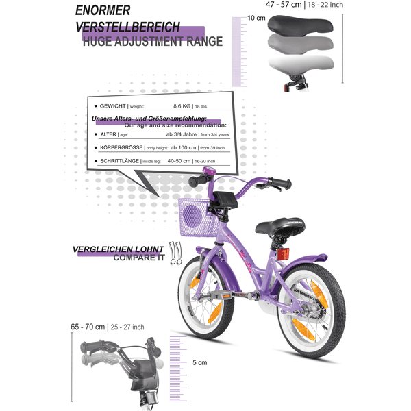 PROMETHEUS BICYCLES Bicicleta para ni os de 14 a partir de 3