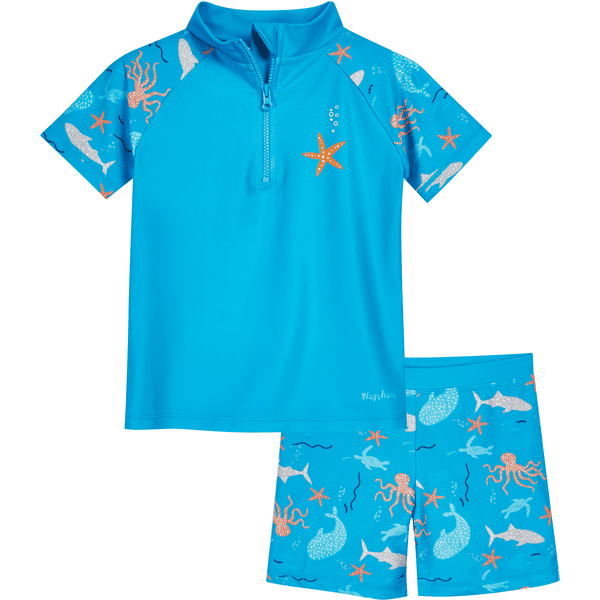 Playshoes  UV-beschermende badset zeedieren turquoise