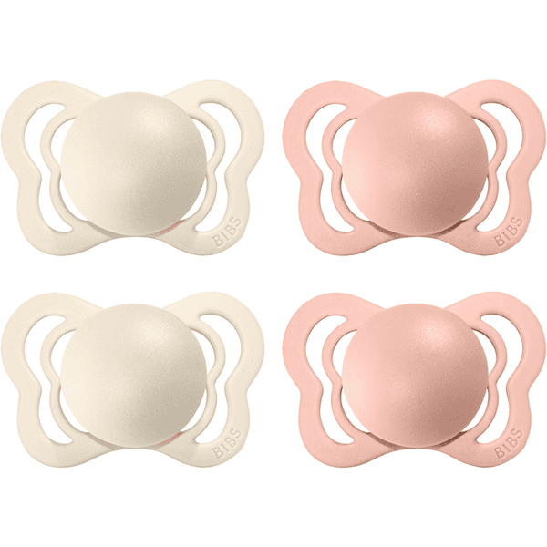 BIBS® Schnuller Couture Ivory / Blush Latex 6-36 Monate, 4 Stk.