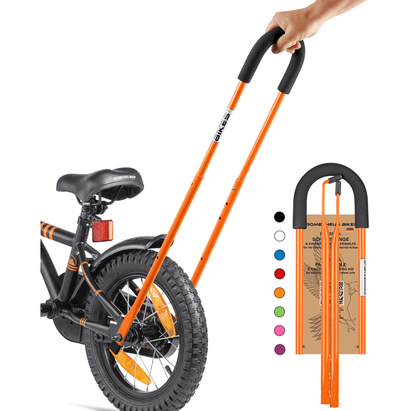 PROMETHEUS BICYCLES ® Duwstang voor kinderfiets, orange 