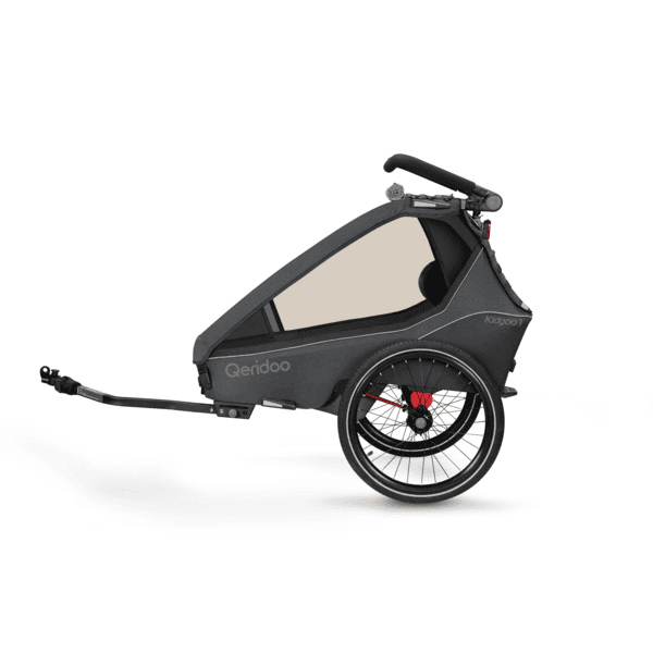 Qeridoo ® Kidgoo1 cykelanhænger til børn Steel Grey Collection 2023