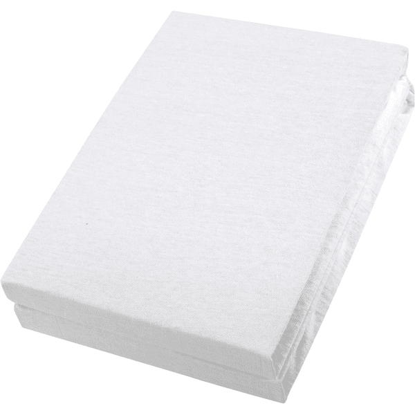 Alvi ® Sábana bajera blanco/blanco 40 x 90 cm 2 unidades